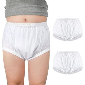 2 PCS Carer Carer On Waterproof Insivers Insisex Diaper Cover من أجل سلس البول المقاوم للماء ، وملابس داخلية متينة للسلس لاستخدامها مع الحفاضات والموجزات لحماية التسرب الإضافية