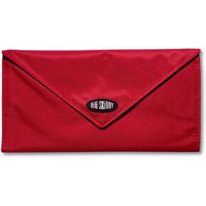 Big Skinny Women's Slimvelope Checkbook Clutch Wallet, Lipstick Red
