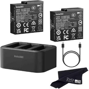 Insta360 Ace Pro 2/Ace/Ace Pro Battery & Fast Charge Hub Bundle - Includes Fast Charge Hub + 2 Batteries for Insta360 Ace Pro 2/Ace/Ace Pro (3 Items)