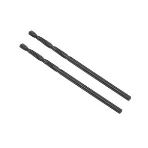 6542 High Speed Steel Twist Drill Bits, 1.8mm Diameter 44mm Length, Black Oxide Straight Twist Jobber Drill Bit - (Applications: for Metal Woodwork Plastic Aluminum), 2-Pieces