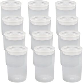 12 Pcs Clear Plastic Film Canisters Small Film Storage Case Tube Camera Film Holder Fish Hook Containers Bead Organizer Containers Small Accessories Storage Containers