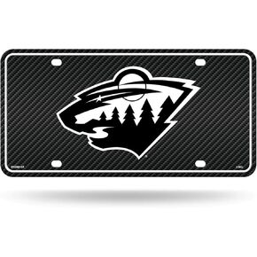 Rico Industries NHL Detroit Red Wings من ألياف الكربون المعدنية للسيارات مقاس 8.5 بوصة × 11 بوصة - رائعة للشاحنة/السيارة/سيارات الدفع الرباعي