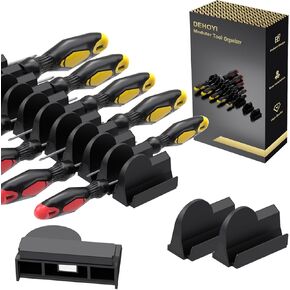 48pcs Magnetic Modular Screwdriver Organizer and Wrench Organizer for Tool Drawer and tool box. Modular & Expandable Screwdriver Holder with magnet, gift for brother and father.