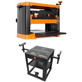 WEN 15-Amp 12.5-Inch Two-Blade Benchtop Thickness Planer and Rolling Planer with Extension Rollers (PL1252, MSA658T)