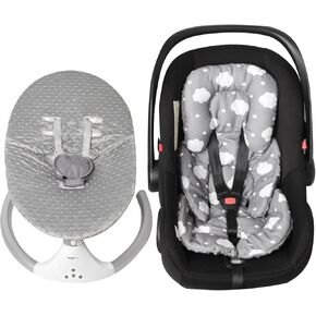 Infant Car Seat Cover Liner & Cushion Grey