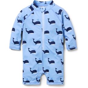 Janie and Jack Girls' Whale Rashguard One-Piece Swim (Infant)