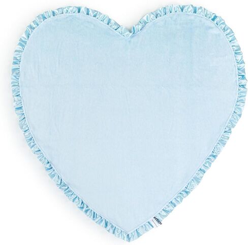 DEMDACO Wrapped in Love 43 Inch Soft Snuggly Polyester and Satin Trimmed Baby Swaddle Receiving Nursery Blanket, Heart Shaped Design, Grey in Saudi Arabia