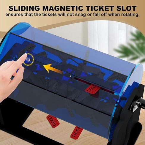 Acrylic Raffle Drum, Clear Raffle Ticket Drum Spinner Cage, Transparent Raffle Ticket Box for Lottery Games, Bingo, Raffle Balls in Kuwait