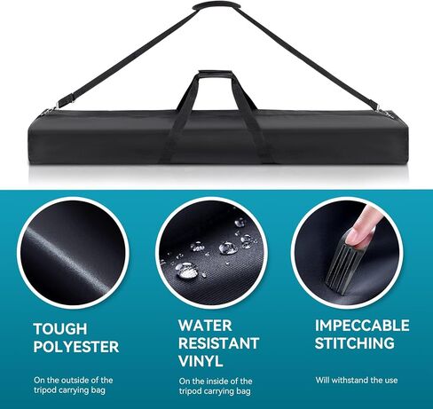 39" Long Tripod Carrying Bag for Speaker and Light Stands, Mic/Microphone Poles - with Adjustable Shoulder Strap, Heavy Duty Handle and Double Zipper in Saudi Arabia