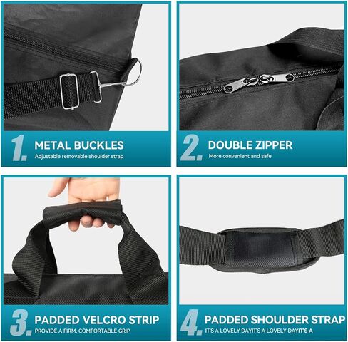 39" Long Tripod Carrying Bag for Speaker and Light Stands, Mic/Microphone Poles - with Adjustable Shoulder Strap, Heavy Duty Handle and Double Zipper in Saudi Arabia