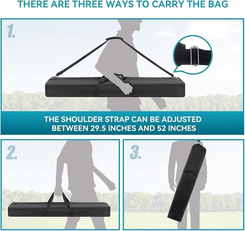 39" Long Tripod Carrying Bag for Speaker and Light Stands, Mic/Microphone Poles - with Adjustable Shoulder Strap, Heavy Duty Handle and Double Zipper in Saudi Arabia