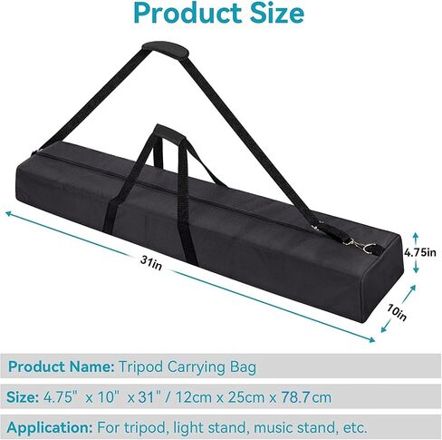 39" Long Tripod Carrying Bag for Speaker and Light Stands, Mic/Microphone Poles - with Adjustable Shoulder Strap, Heavy Duty Handle and Double Zipper in Saudi Arabia