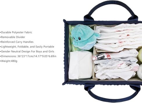 MOMIGO Baby Diaper Caddy Organizer - Fahion Mahua Water-resistent Nursery Storage Basket for Diapers and Baby Wipes, Diaper Stacker Car Organizer, newborn nursery Gift (Purple) in Kuwait