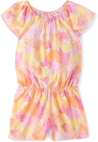 The Children's Place baby-girls And Toddler Short Sleeve Flutter Shorts Romper in Saudi Arabia