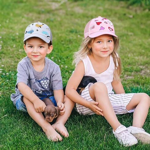 HONGTEYA Toddler Baseball Cap Sun Hat Adjustable Breathable Baby Cap for Kids Boys Girls Age 2-5T in Kuwait