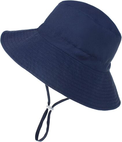 Baby Sun Hat Toddler Summer UPF 50+ Sun Protection Baby Boy Girls Hats Beach Hats Wide Brim Adjustable Bucket Hat in Saudi Arabia
