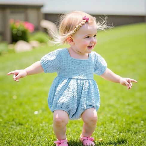 WZTYYDS Baby Girl Summer Clothes Newborn Smocked Bubble Romper Solid Puff Short Sleeve Bodysuit Cute 3 6 9 12 Months Outift in Saudi Arabia