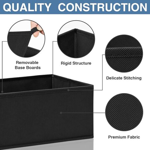 Criusia Drawer Organizer for Clothing, 12 Pack Sock Underwear Drawer Organizer Bins, Foldable Fabric Closet Organizers and Storage, Dresser Drawer Dividers for Baby Clothes, Bra, Scarves, Belt, Tie in Kuwait