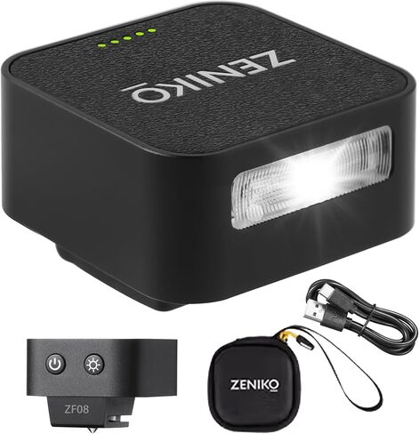 ZF-08 Camera Flash and Lightweight Portability Single-Contact Hotshoe Lithium Battery Type-C Charging 440 Full-Power Flashes in Saudi Arabia