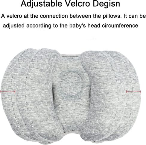 Upgrade 2 in 1 Baby Travel Pillow - Banana Shape Adjustable Baby Neck Head Support Car Seat Insert Pillow for Kids,Headrest Pillows for Cars, Gray in Saudi Arabia