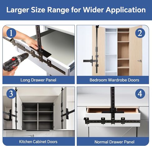 PRO Cabinet Hardware Jig, 32-inch Detachable Cabinet Handle Jig with Auto Center Punch, Aluminum Alloy Cabinet Handle Template Drill Guide, Cabinet Pull Jig for Handle Knob Pull, Drawer/Door in Saudi Arabia