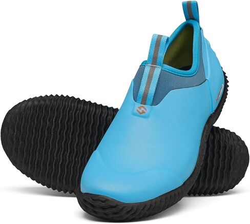 HISEA Waterproof Garden Shoes for Women Neoprene Slip-On Rubber Rain Footwear Short Ankle Booties in Saudi Arabia