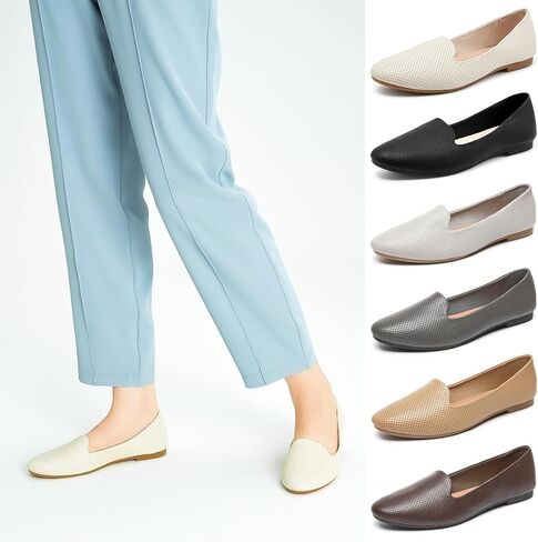 Ballet Flats Shoes for Women Dress Shoes Comfortable Dressy Casual Business Slip on Shoes Loafers in Kuwait