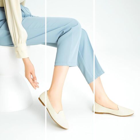 Ballet Flats Shoes for Women Dress Shoes Comfortable Dressy Casual Business Slip on Shoes Loafers in Kuwait