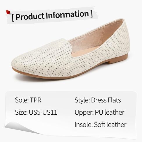 Ballet Flats Shoes for Women Dress Shoes Comfortable Dressy Casual Business Slip on Shoes Loafers in Kuwait