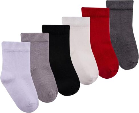 Luna Seamless-Toe Viscose from Bamboo Crew Socks - Soft Eco-Friendly 6-Pack Baby & Toddler Socks in Saudi Arabia