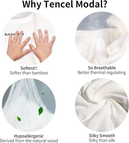 BubblePanda Modal Toddler Sleep Sack with Feet 2t-3t Months 1.0 Tog Super Soft Sleep Bag Walker with Legs for Babies 2-Way Zipper Baby Wearable Blanket in Kuwait