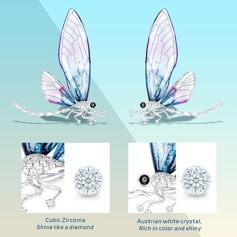 Brooches For Women,14k Gold Plated Copper,Cubic Zirconia Green Dragonfly Brooch Pins For Women ，Cubic Zirconia Broach，Dragonfly Broach in Saudi Arabia