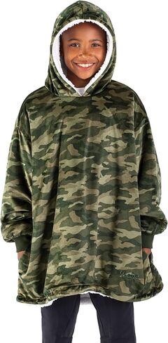 Home Bare Bare Blanket B -Cozy Hoodie - Soft Plush Sherpa - بطانية دافئة ودافئة - ذات أحجام بالغ والأطفال. in Kuwait