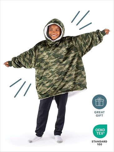 Home Bare Bare Blanket B -Cozy Hoodie - Soft Plush Sherpa - بطانية دافئة ودافئة - ذات أحجام بالغ والأطفال. in Kuwait