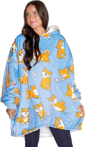 Home Bare Bare Blanket B -Cozy Hoodie - Soft Plush Sherpa - بطانية دافئة ودافئة - ذات أحجام بالغ والأطفال. in Kuwait