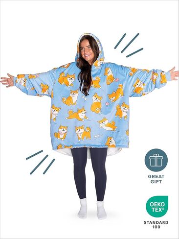 Home Bare Bare Blanket B -Cozy Hoodie - Soft Plush Sherpa - بطانية دافئة ودافئة - ذات أحجام بالغ والأطفال. in Kuwait