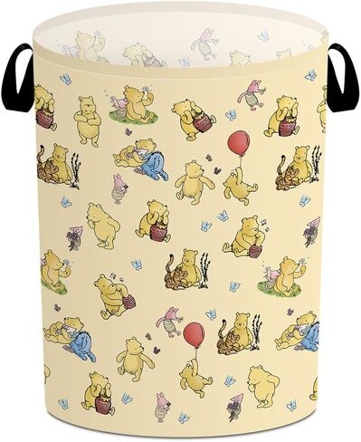 Classic Winnie Storage Basket, Winnie Laundry Hamper, Winnie Nursery Baby Stuff, Pooh Oxford Cloth Hamper With Waterproof Pe Coating, for Boys and Girls Bathroom Bedroom 15.7×19.6 Inch in Saudi Arabia