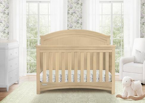 Simmons Kids SlumberTime Emma 4-in-1 Convertible Baby Crib N More - Greenguard Gold Certified, Bianca White in Kuwait