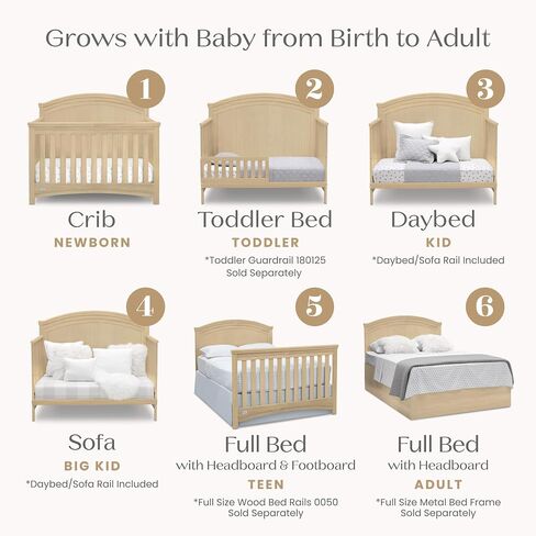 Simmons Kids SlumberTime Emma 4-in-1 Convertible Baby Crib N More - Greenguard Gold Certified, Bianca White in Kuwait