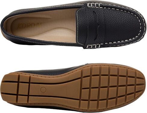 Women's Comfortable & Lightweight Leather Penny Loafers Slip-Ons Cute Business Casual Dress Shoes Work Office Flats Everyday Walking Shoes Driving Mocs for Women in Saudi Arabia