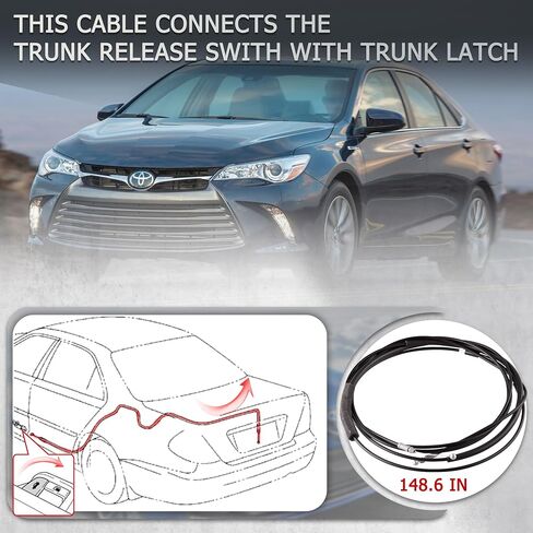 Trunk Latch Cable Compatible for Toyota Camry 2007-2011 Latch Release Cable Connect with Trunk Switch Luggage Door Lock Control Cable in Kuwait