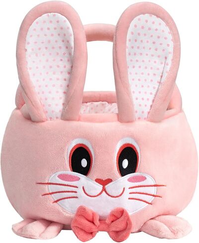 Easter Basket Empty Bunny, Easter Basket with Handle, Small Gift Baskets with Decorative Rabbit, Blue in Saudi Arabia
