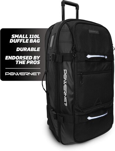 حقيبة PowerNet Optimus Rolling Baseball Gear مع أكمام مضرب وخطاطيف تعليق ومقصورة للمربط in Kuwait
