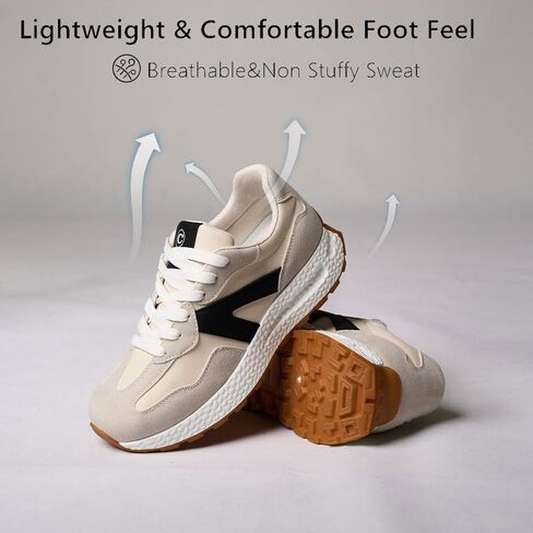 Athletic Walking Shoes for Women Popcorn Sole Sports Sneakers Color Block Classic Shoes for Walking,Running,Shopping in Saudi Arabia