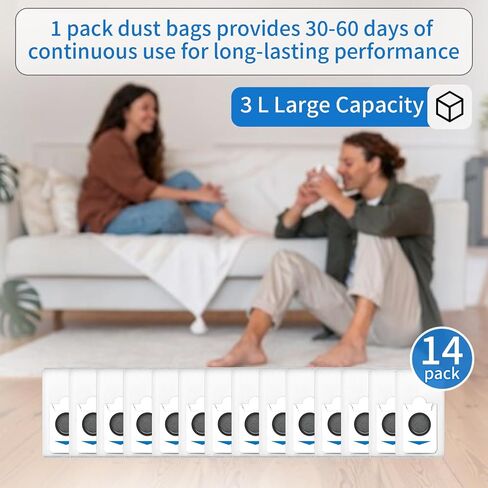 14 Pack T30S Combo Places Gust Facs متوافقة مع فقط مع Ecovacs Deebot T30S Combo Colbo Pracuum ، أكياس تفريغ كبيرة يمكن التخلص منها. 【لا يناسب نماذج T30s الأخرى】 in Kuwait