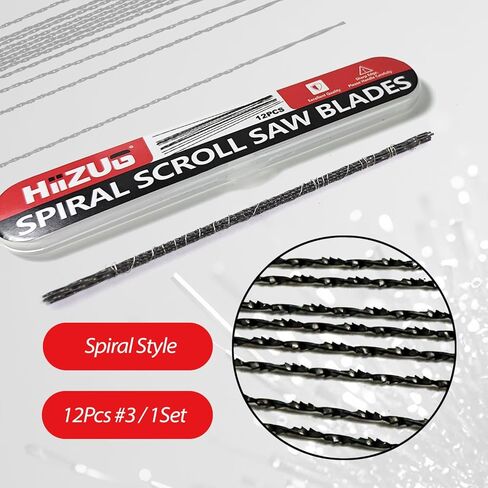 Spiral Scroll Saw Blades Plain End 5 Inch, #8 Plastic Cutting, for Sawing Cutting Plastic - 12 Pcs in Kuwait