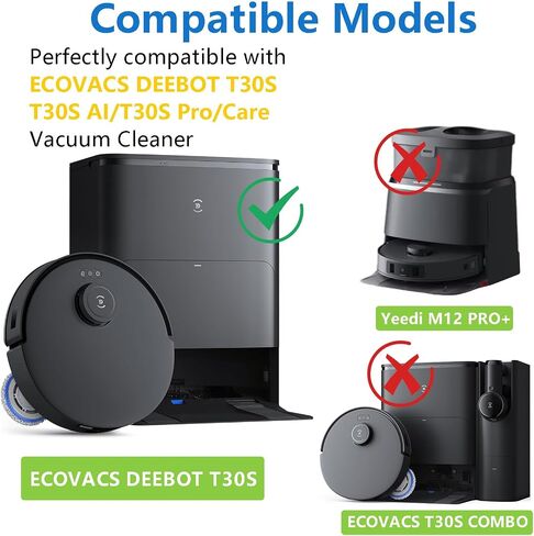 14 Pack T30S Combo Places Gust Facs متوافقة مع فقط مع Ecovacs Deebot T30S Combo Colbo Pracuum ، أكياس تفريغ كبيرة يمكن التخلص منها. 【لا يناسب نماذج T30s الأخرى】 in Kuwait