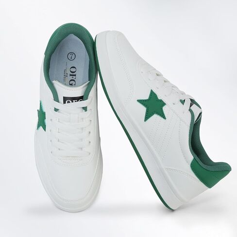 Women's Fashion Star Sneaker Lace Up Low Top Comfortable Cushioned Walking Shoes Casual Lightweight Breathable Tennis Shoes in Saudi Arabia
