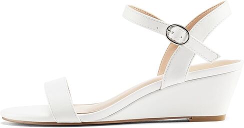 mysoft Women's Wedge Sandals 2 Inch Low Heel Open Toe Ankle Strap Summer Wedding Party Dress Shoes in Saudi Arabia