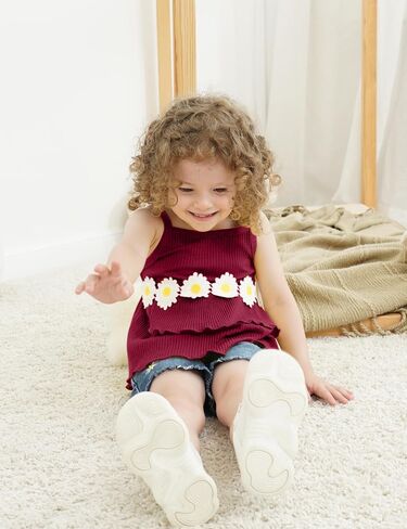 oklady Toddler Girl Clothes Ruffle Daisy Sleeveless Tank Tops and Denim Shorts Girls Summer Outfits in Saudi Arabia